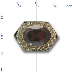 gwsl466 Garnet Bracelet Slide 